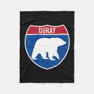 Ouray Colorado Bär Co Highway Interstate Schild So Fleecedecke