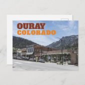Ouray, Colorado Downtown Street mit Bergen Postkarte (Vorne/Hinten)