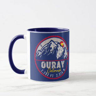 Ouray Colorado Flag Camping Wandern Souvenirs Tasse