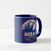 Ouray Colorado Flag Camping Wandern Tasse (VorderseiteRechts)