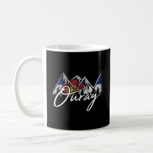 Ouray Colorado Flag Mountains Kaffeetasse (Links)