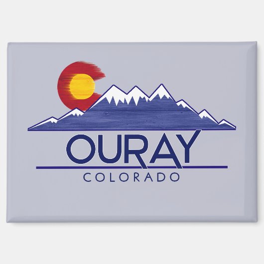 Ouray Colorado Holzmagnet Berge Magnet (Vorderseite)