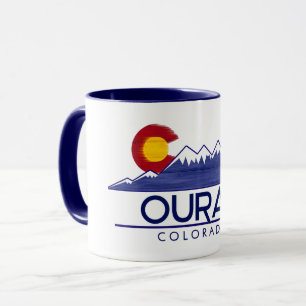 Ouray Colorado Holztasse Berge Tasse