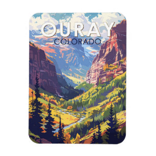 Ouray Colorado Reise Kunst Vintage Magnet