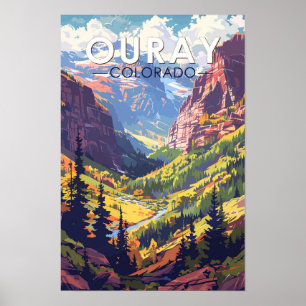 Ouray Colorado Reise Kunst Vintage Poster