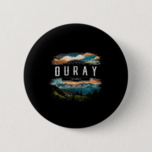 Ouray Mountains Colorado Wandern im Freien Vintag Button