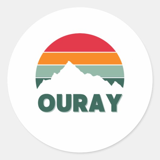 OURAY RUNDER AUFKLEBER (Vorderseite)