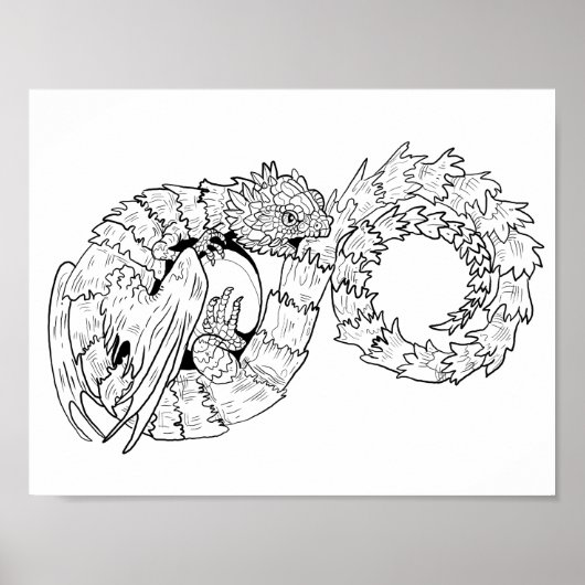 Ourboros Eternity Dragon Colorable Poster (Vorne)