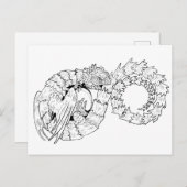 Ourboros Eternity Dragon Coloring Postkarte (Vorne/Hinten)
