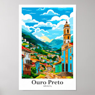 Ouro Preto Brasilien Kunstmuseum Monte San Giorgio Poster