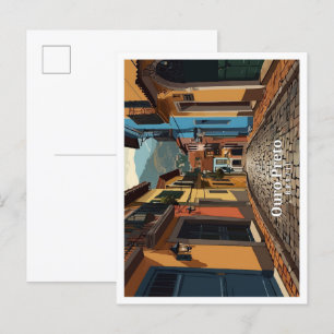 Ouro Preto Brasilien Vintage Kunstreise Illustrati Postkarte