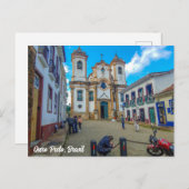 Ouro Preto, Minas Gerais, Brasilien, Kirche Postkarte (Vorne/Hinten)