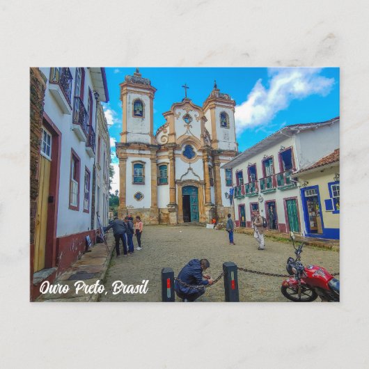 Ouro Preto, Minas Gerais, Brasilien, Kirche Postkarte (Vorderseite)