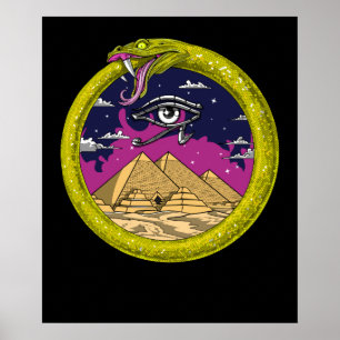 Ouroboros alte ägyptische Pyramiden Poster