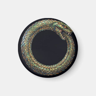 Ouroboros — Altes Schlangensymbol Runenposter Magnet