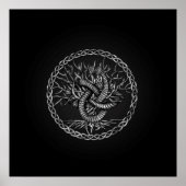 Ouroboros Celtic Knot with Tree of Life Poster (Vorne)