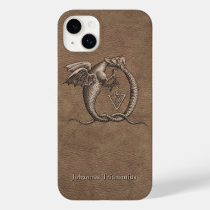 Ouroboros-Drachen-Kunstleder mit Namen Case-Mate iPhone 14 Plus Hülle