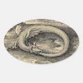 Ouroboros Dragon Ovaler Aufkleber (Vorderseite)