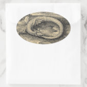 Ouroboros Dragon Ovaler Aufkleber (Tasche)