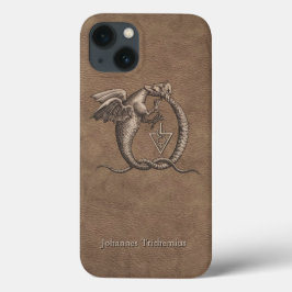 Ouroboros Dragons Imitate Leather mit Namen Case-Mate iPhone 14 Plus Hülle