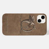 Ouroboros Dragons Imitate Leather mit Namen Case-Mate iPhone Hülle (Rückseite (Horizontal))