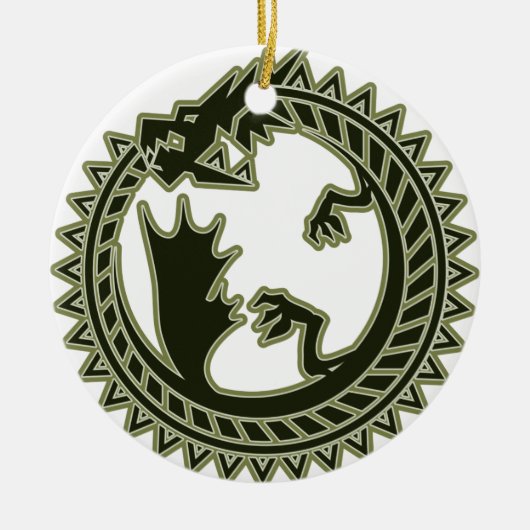 Ouroboros Keramik Ornament (Vorne)