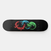 Ouroboros Lizards Black Skateboard (Horizontal)