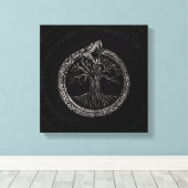 Ouroboros mit Baum des Lebens Leinwanddruck (Insitu (Holzboden))