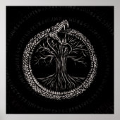 Ouroboros mit Baum des Lebens Poster (Vorne)