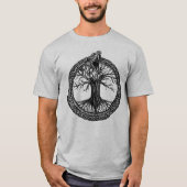 Ouroboros mit Baum des Lebens T-Shirt (Vorderseite)