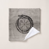 Ouroboros mit Vegvisir Badhandtuch Set (Waschlappen)