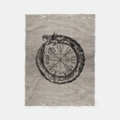 Ouroboros mit Vegvisir Fleecedecke (Vorderseite)