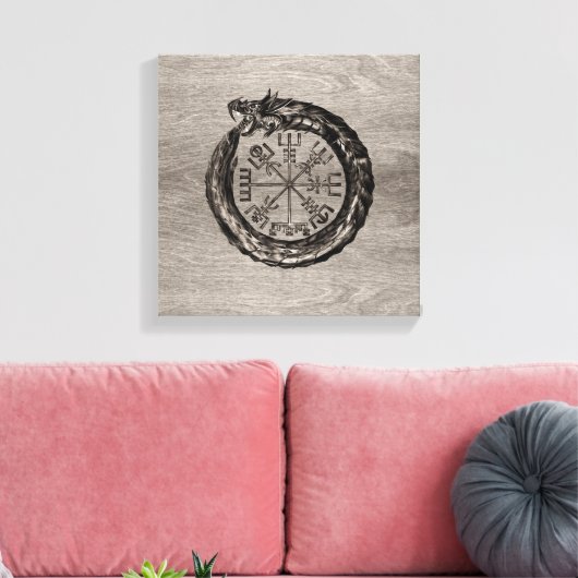 Ouroboros mit Vegvisir Leinwanddruck (Insitu (Wohnzimmer))