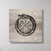 Ouroboros mit Vegvisir Leinwanddruck (Vorderseite)