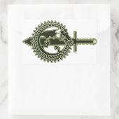 Ouroboros Rechteckiger Aufkleber (Tasche)
