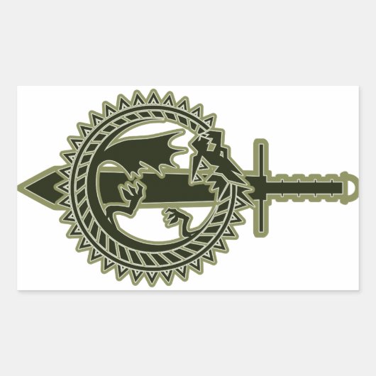 Ouroboros Rechteckiger Aufkleber (Vorderseite)