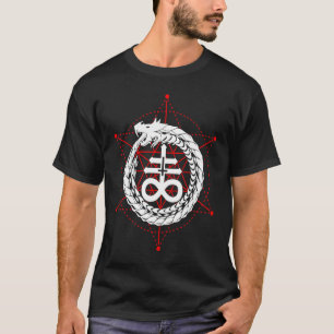 Ouroboros Satan 666 Pentagramm Okkult Gothic Goth T-Shirt