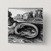 Ouroboros Schlange Button-zurück Button (Vorderseite)