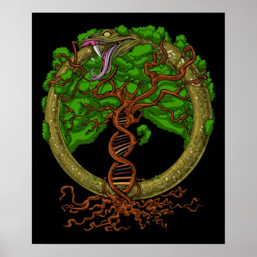 Ouroboros Schlangenbaum Poster (Vorne)