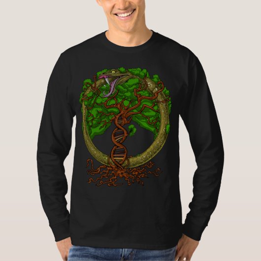 Ouroboros Schlangenbaum T-Shirt (Vorderseite)