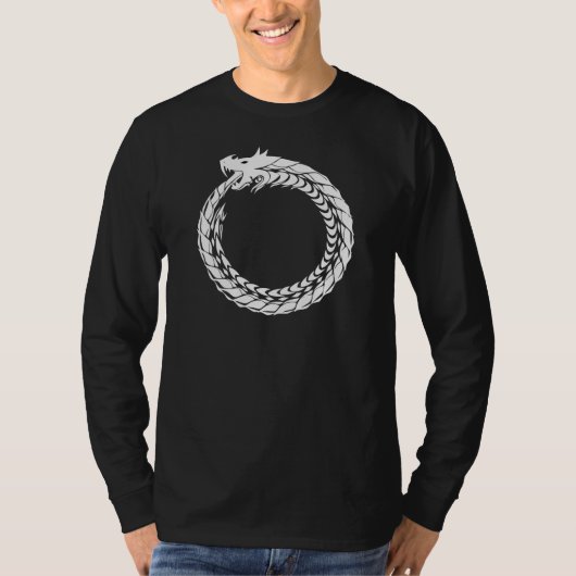 Ouroboros Shirt-weißer Drache, der Schwanz-T - T-Shirt (Vorderseite)