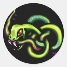 Ouroboros Snake Celtic Knot Runder Aufkleber