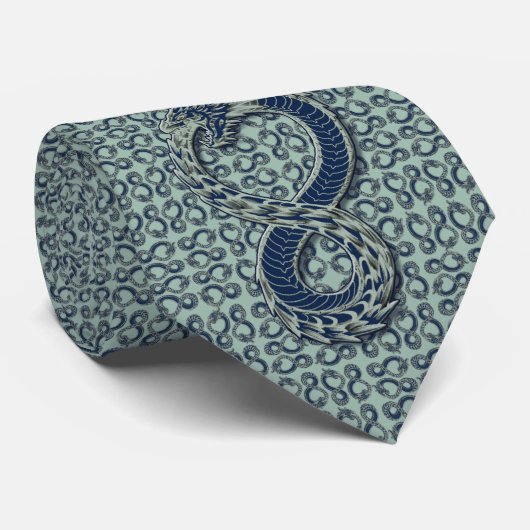 Ouroboros über Opal Neck Tie Krawatte (Gerollt)