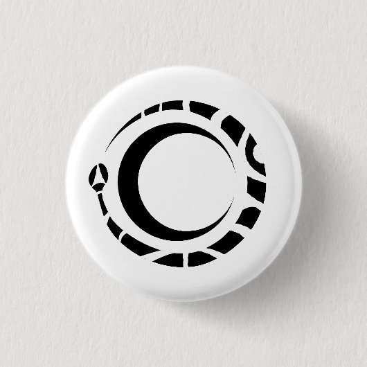 Ouroboros und Mond Button (Vorderseite)