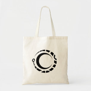 Ouroboros und Mond Pagan Wicca Alchemie Tragetasche