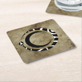 Ouroboros und Mond Rechteckiger Pappuntersetzer (angewinkelt)