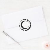 Ouroboros und Mond Runder Aufkleber (Umschlag)