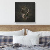 Ouroboros - Unendlicher Drache Leinwanddruck (Insitu (Schlafzimmer))