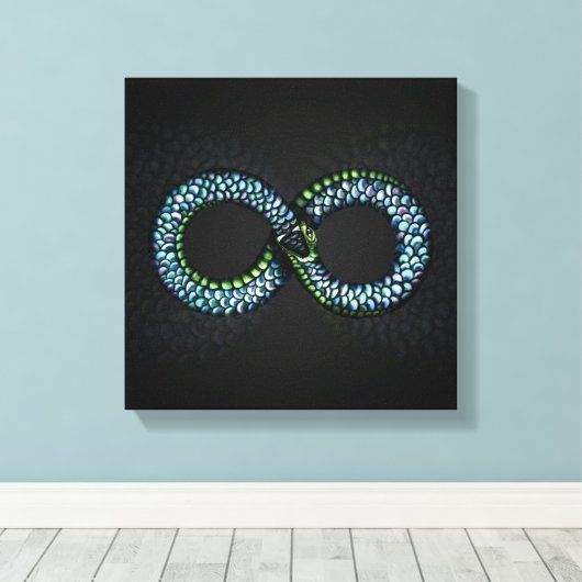 Ouroboros - Unendlichkeit Leinwanddruck (Insitu (Holzboden))