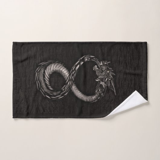 Ouroboros Unendlichkeits-Drache auf Badhandtuch Set (Handtuch)